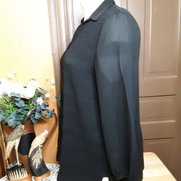 Maggie Barnes Women's Black Button Down size 22W - Picture 5 of 11